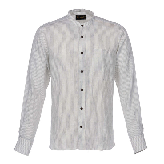 1923 Buccanoy Linen Shirt - White Blue