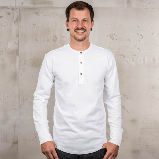 Pike Brothers 1927 Henley Long Sleeve - Pure White