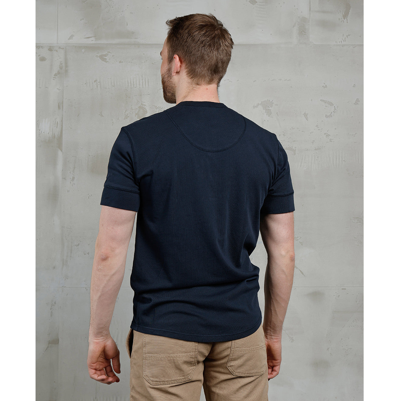 1927 Henley Kurzarm - Mojaveblau