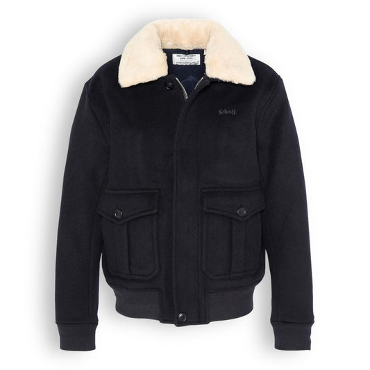 Schott Airguard Wool Pilot Jacket - Black