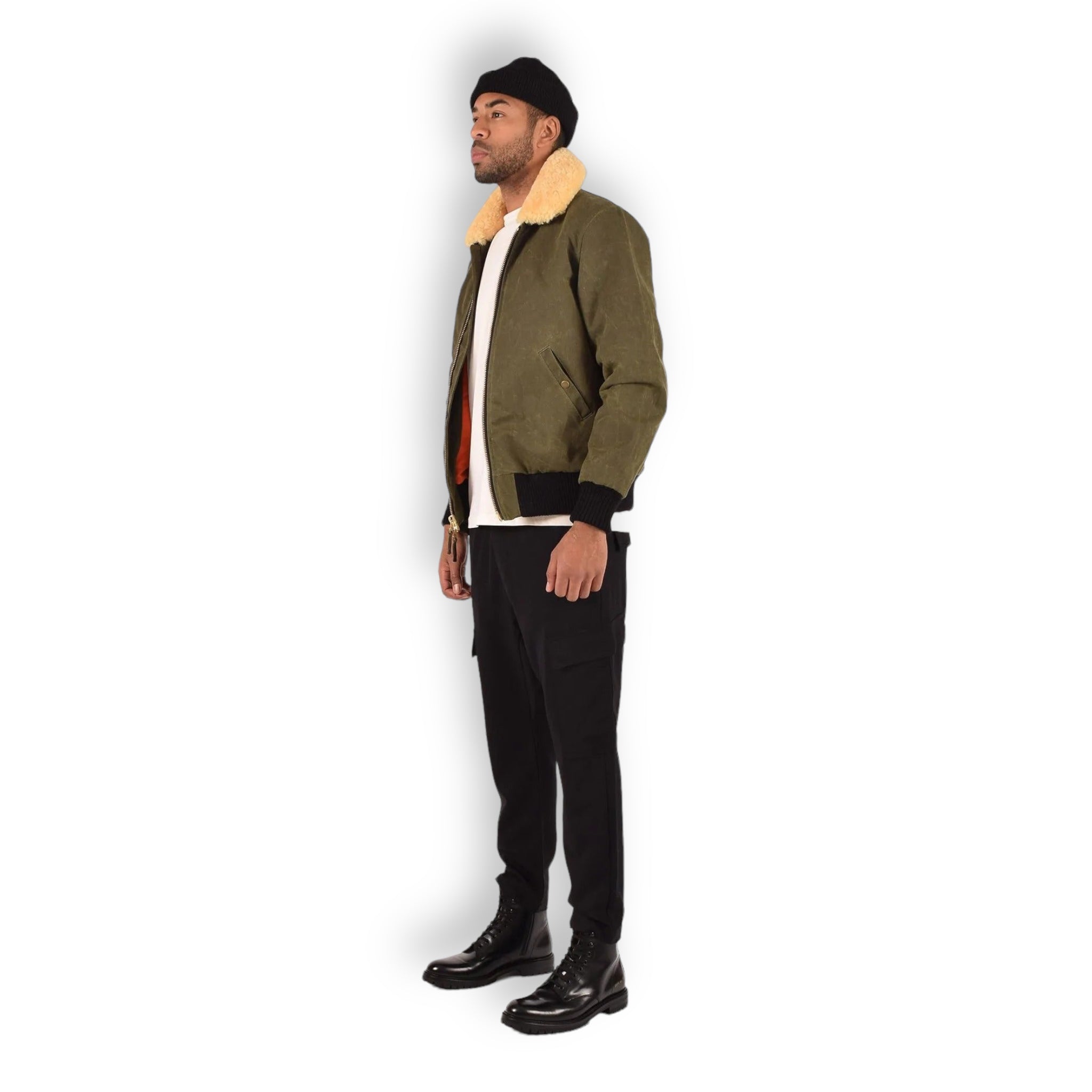 Dehen1920 Flyer´s Club Jacket Loden Wax / Gold Mouton