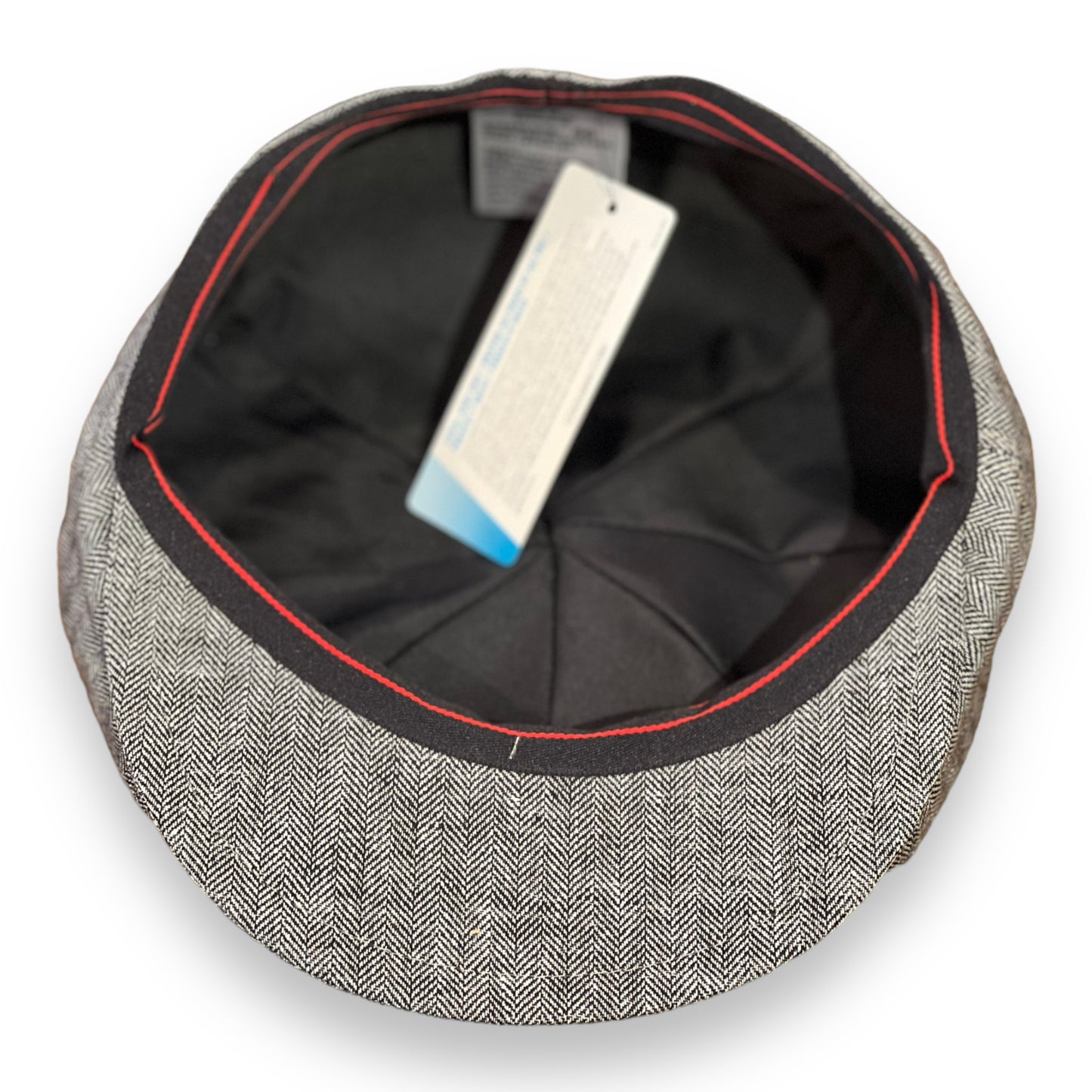 Newsboy Cap Herringbone Linen Coolmax - Black