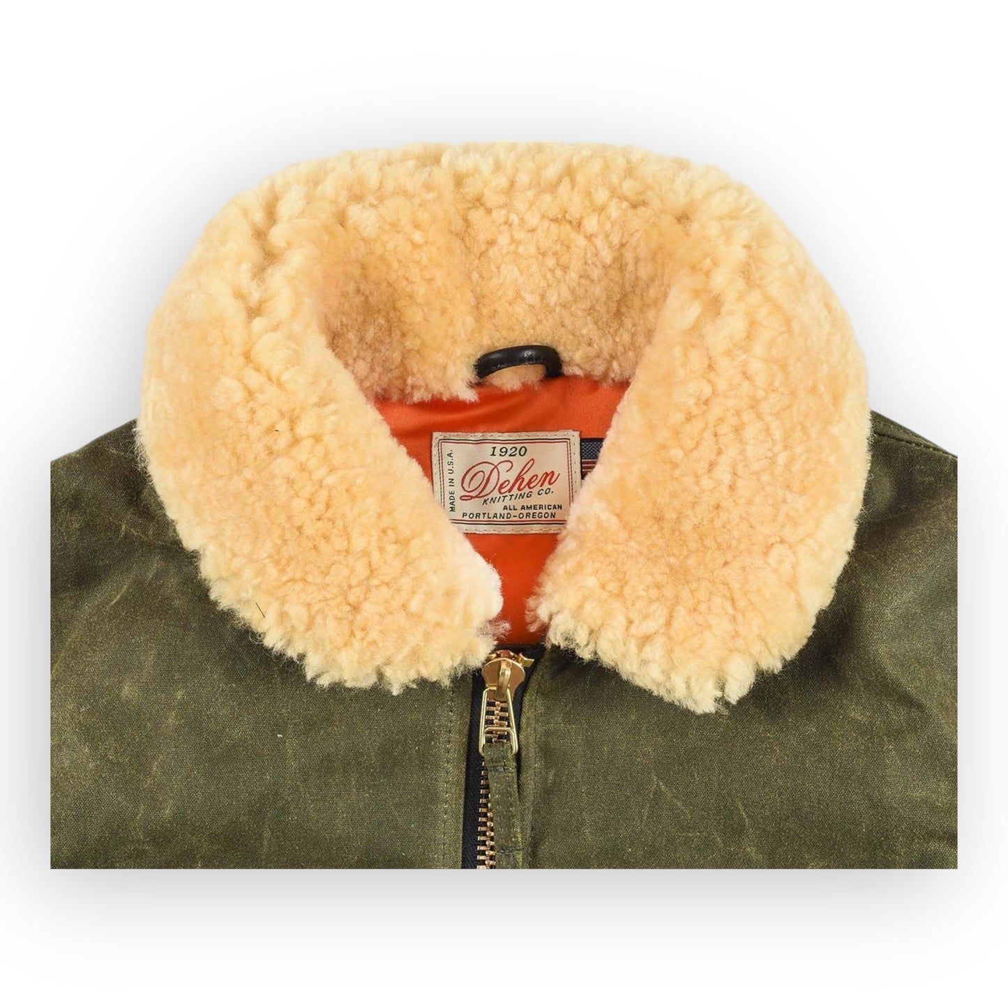 Flyer´s Club Jacke Loden Wax / Gold Mouton