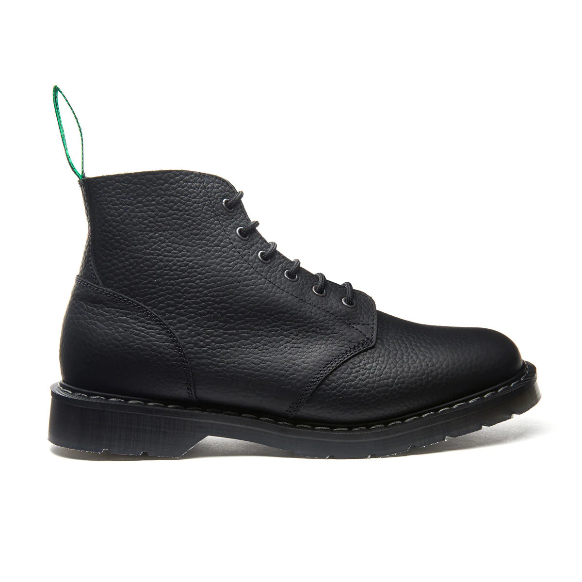 Astronaut Boot 6-Loch - Schwarzes Narbenleder