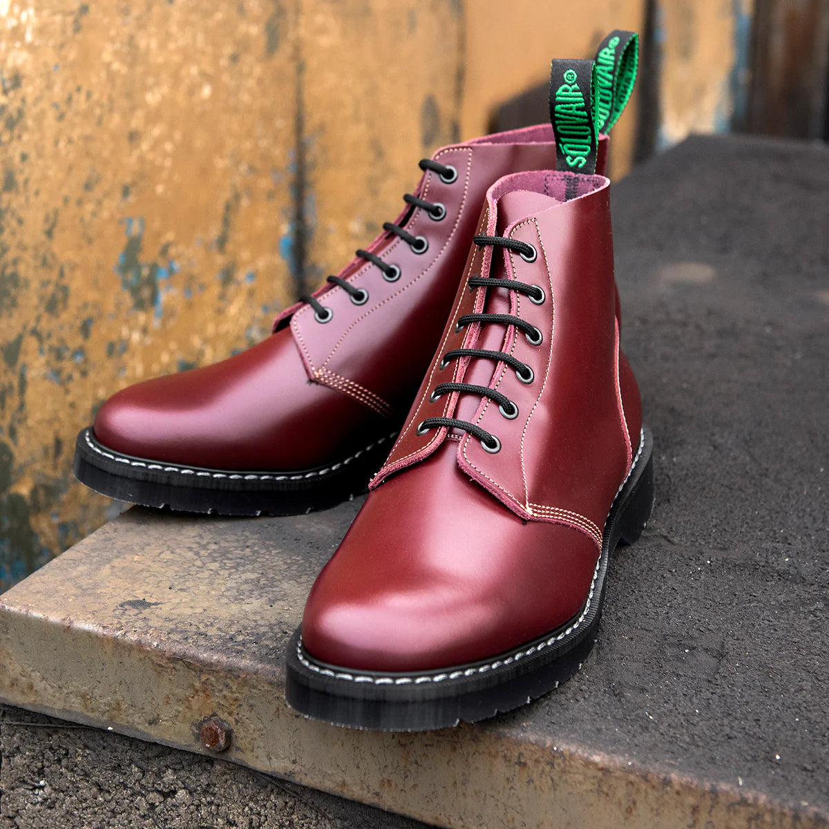 Astronaut Boot 6 Eye - Oxblood Hi-Shine