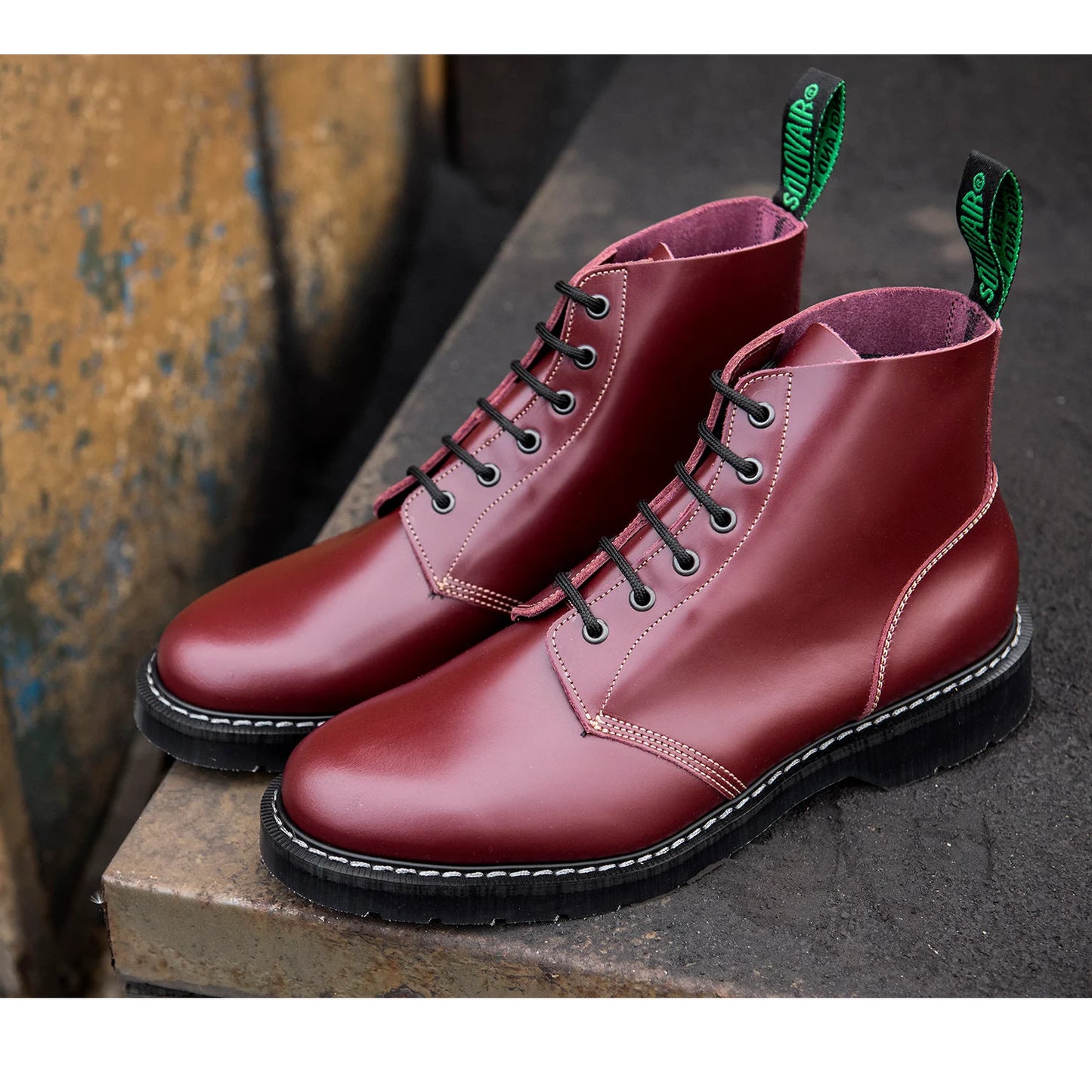 Astronaut Boot 6 Eye - Oxblood Hi-Shine