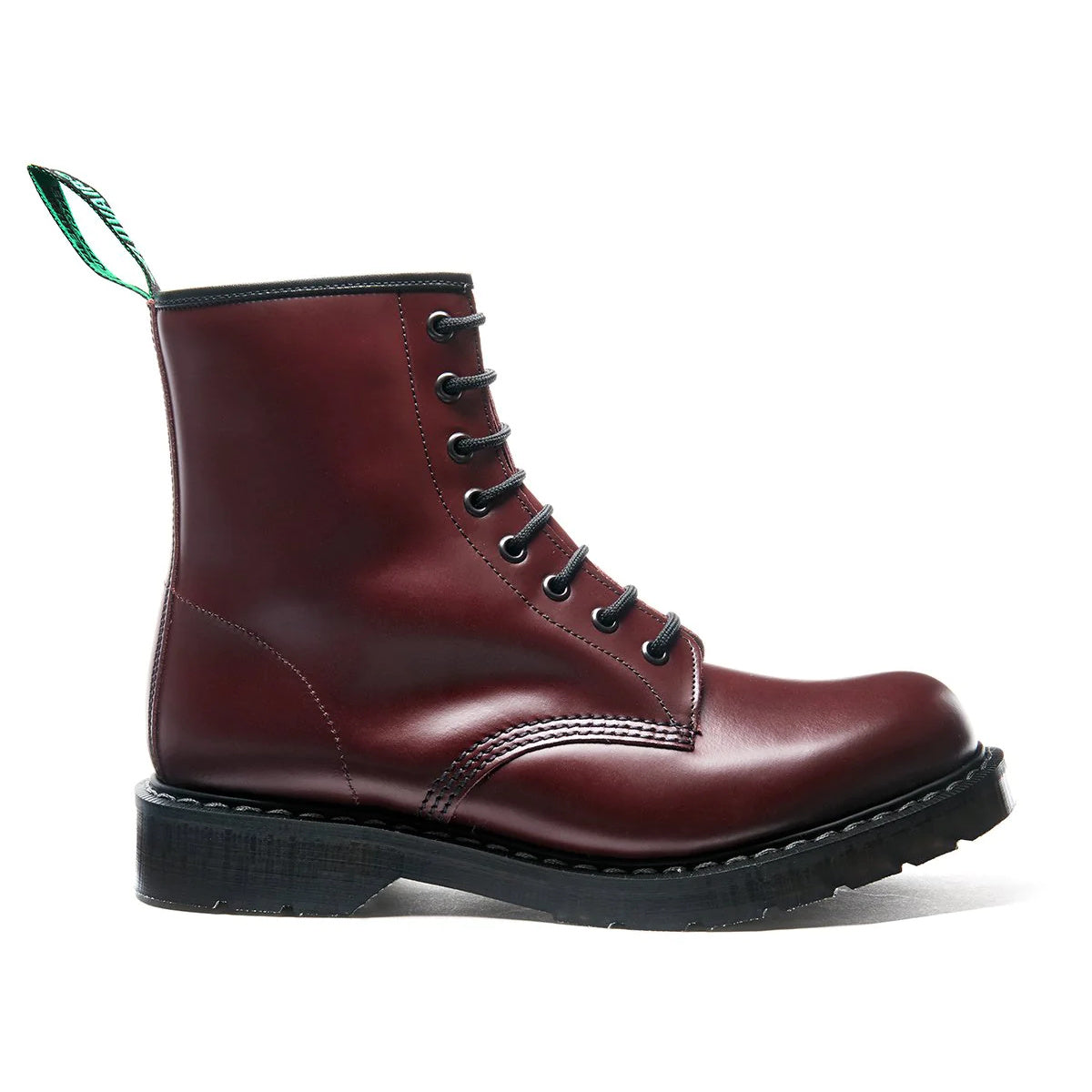 Solovair Derby 8 Eye Boot - Oxblood Hi-Shine