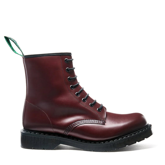 Solovair Derby 8 Eye Boot - Oxblood Hi-Shine