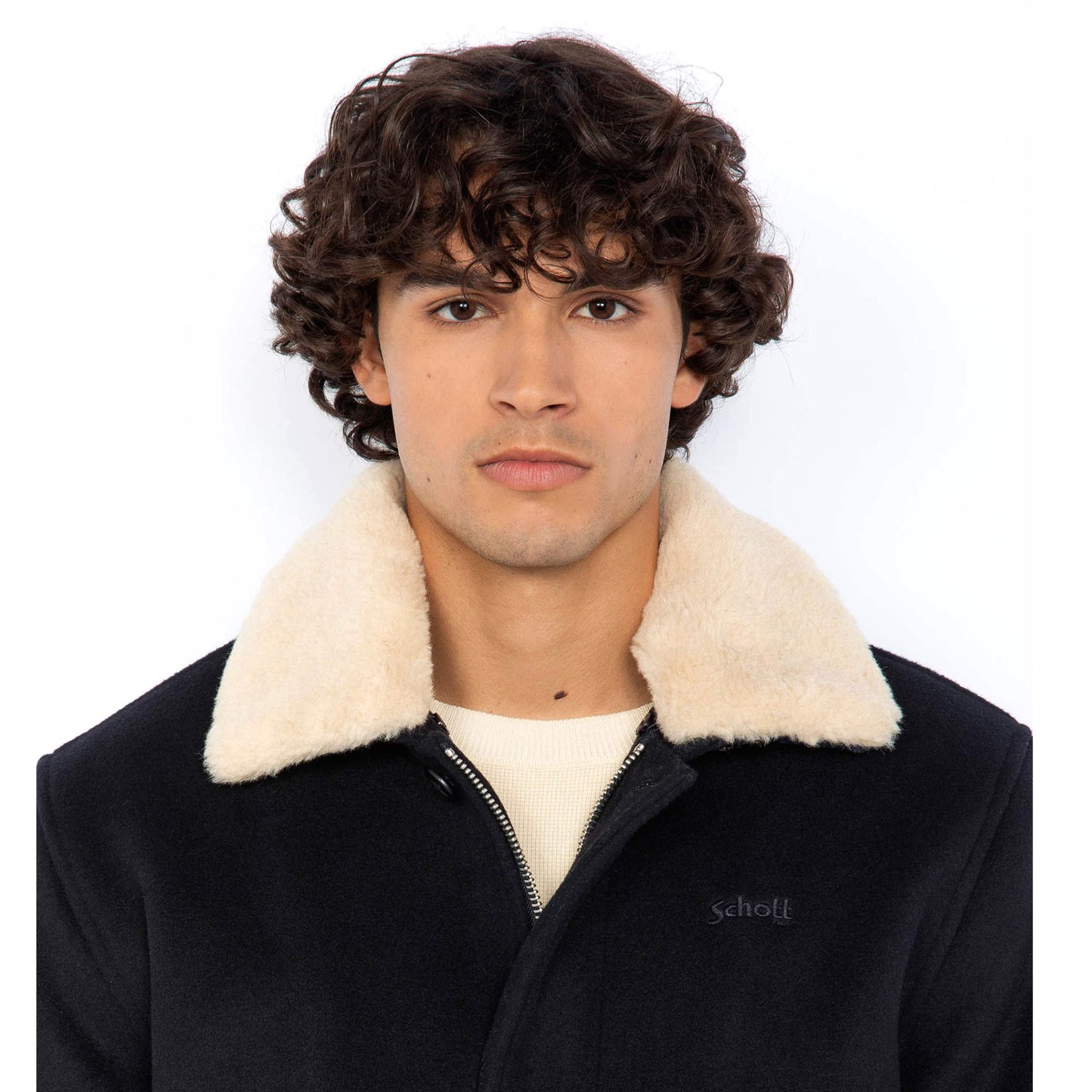 Schott Airguard Wool Pilot Jacket - Black