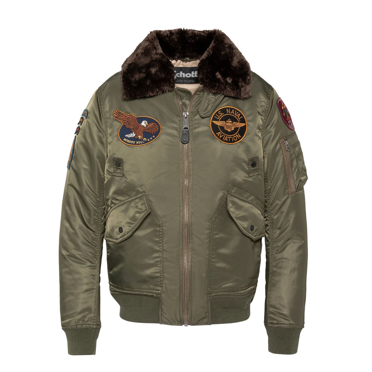Schott NYC AIRSTON Flight Jacket | Army Khaki