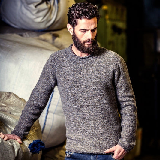 Roll Edge Merino Sweater - Smoke