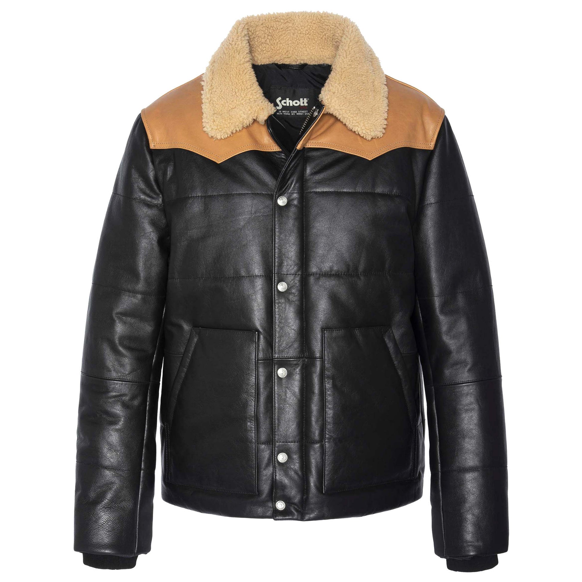 Schott USA LCDayton Leather Rancher Jacket - Black