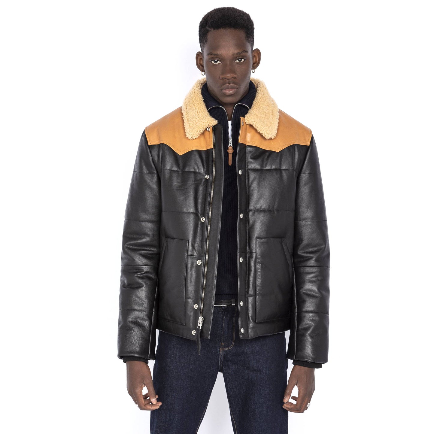 Schott USA LCDayton Leather Rancher Jacket - Black