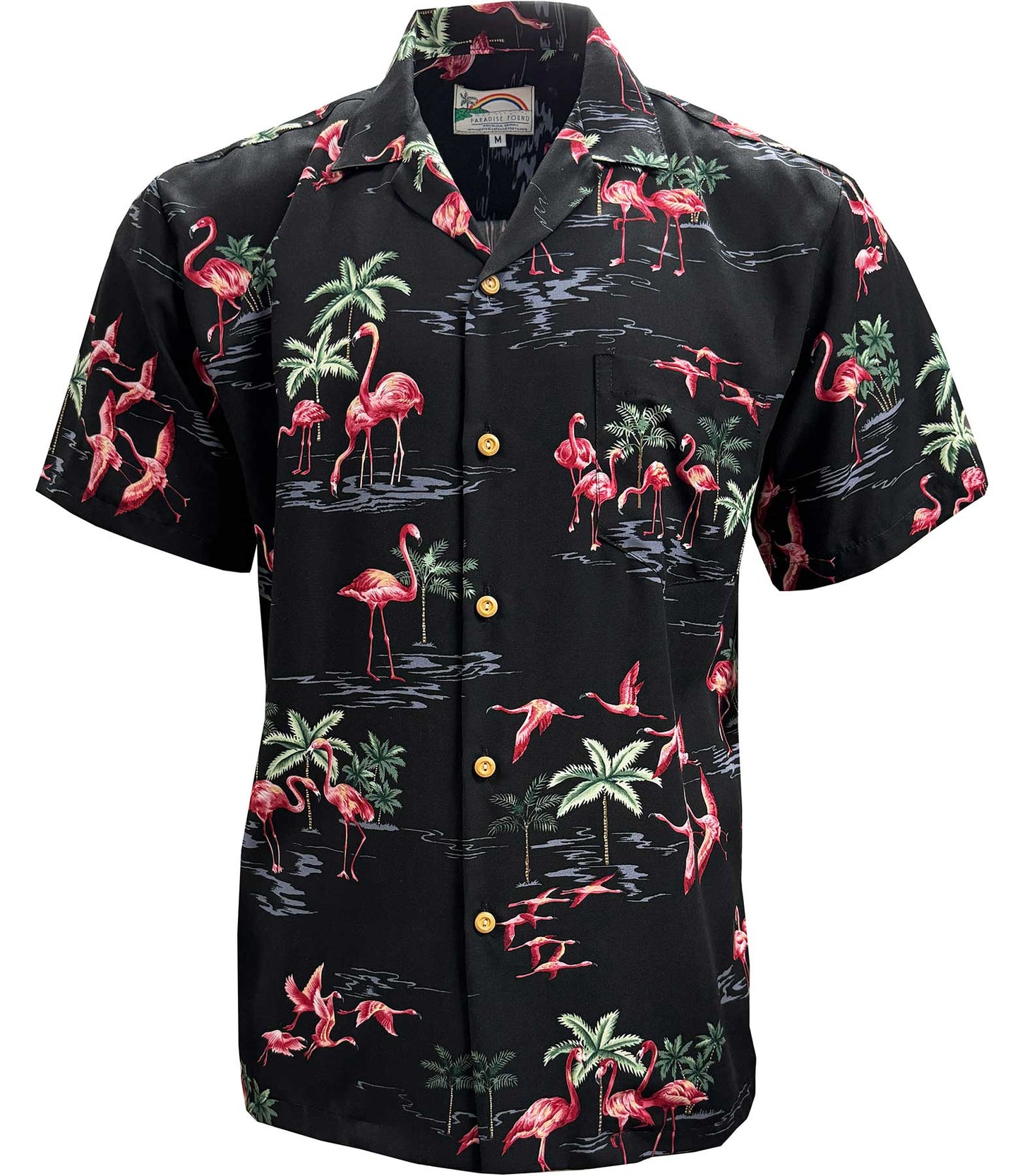 Paradise Found Fine Flamingos Hawaii Shirt – Midnight Rayon