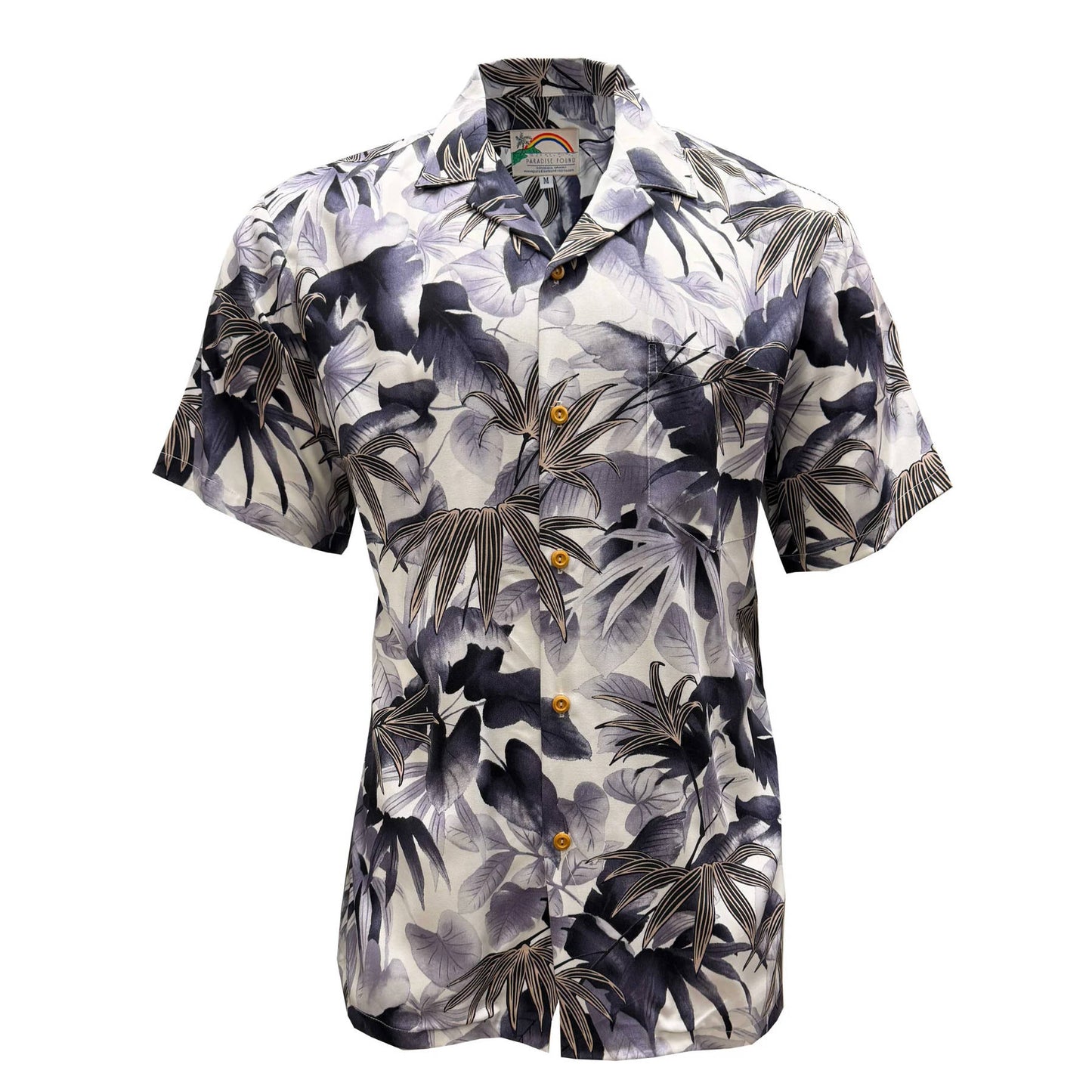 Paradise Found Shadow Garden Hawaii Shirt – Gray Rayon