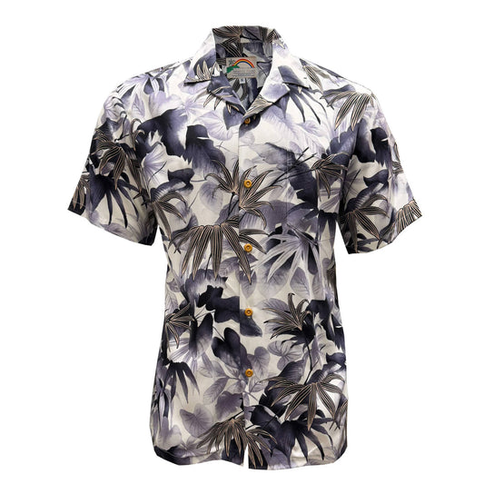 Paradise Found Shadow Garden Hawaii Shirt – Gray Rayon