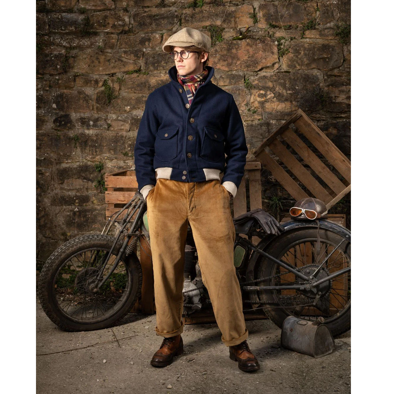 Torpedo Blouson Burel Wool - Marine