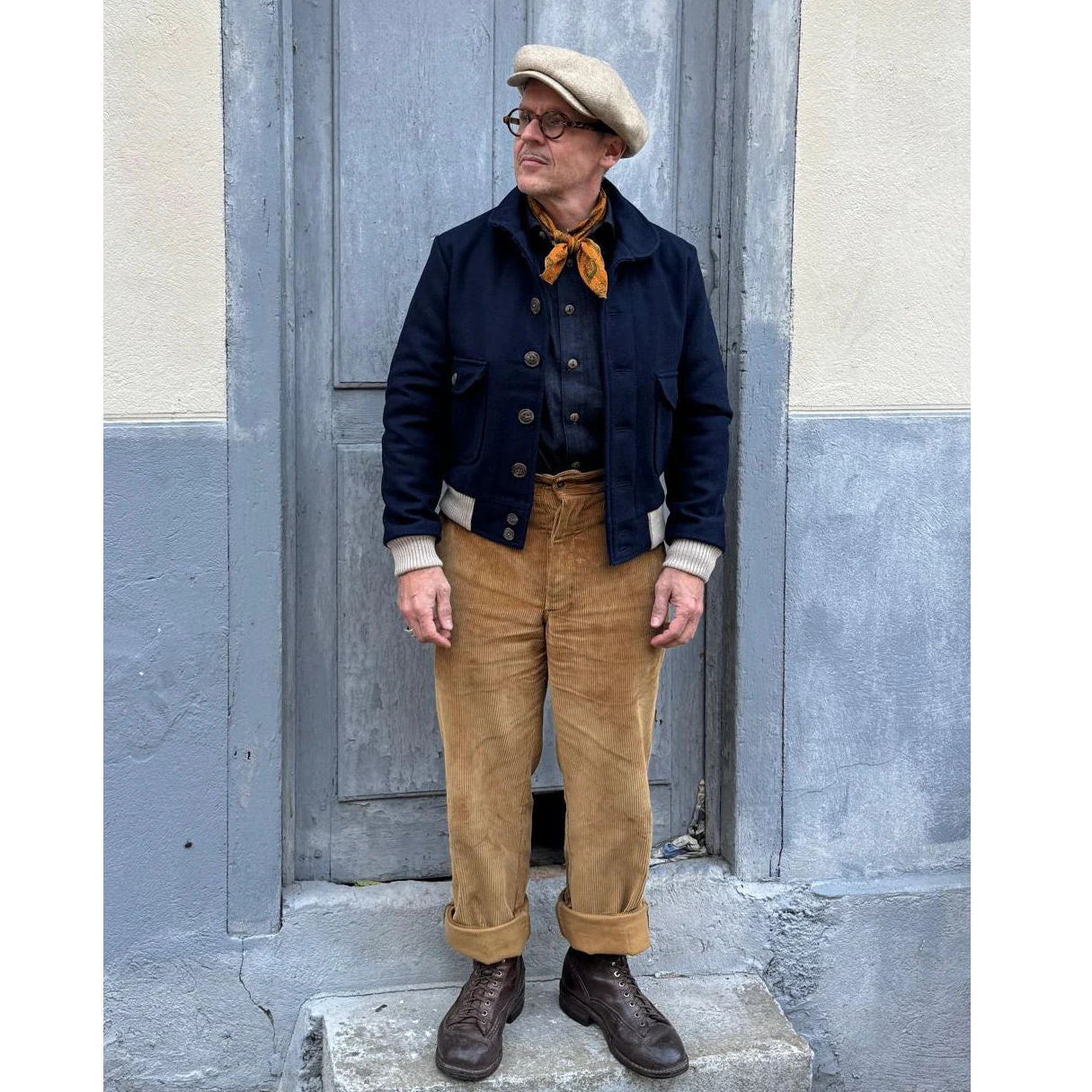 Torpedo Blouson Burel Wool - Marine