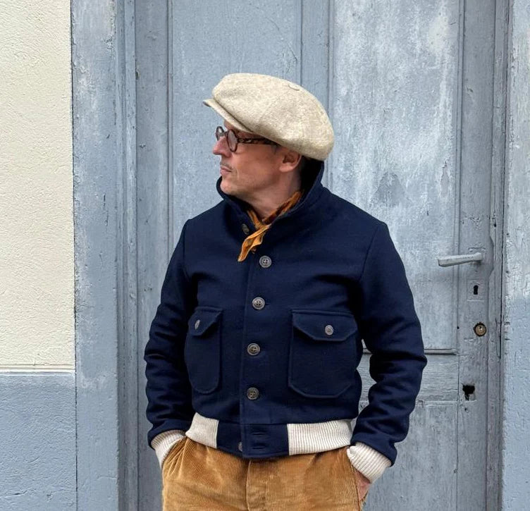 Torpedo Blouson Burel Wool - Marine