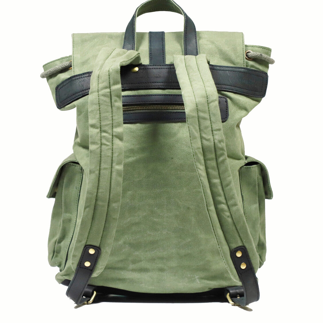 Air Winter Canvas Backpack - Black / Kaki Green