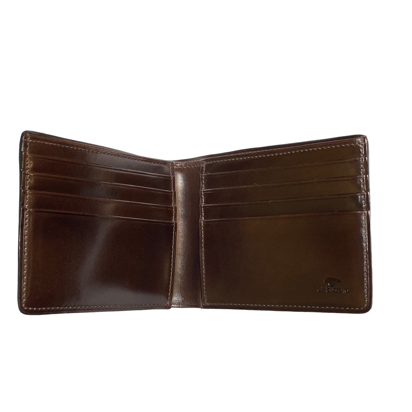 Bi-Fold Card Wallet Coloured Inside - Brown