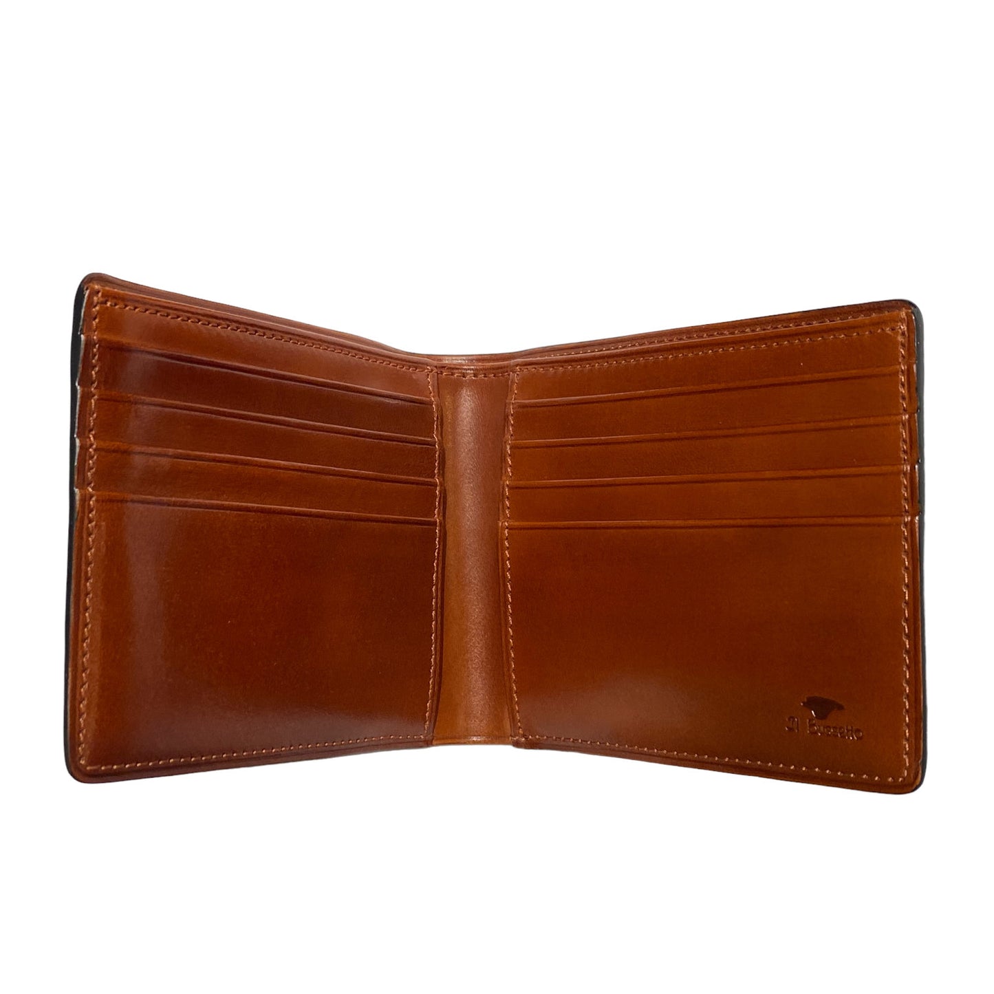 Bi-Fold Card Wallet, innen gefärbt – hellbraun