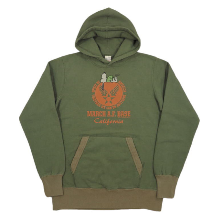 Buzz Rickson x PEANUTS "MARCH A.F.BASE" Hooded BR69074 - Olive