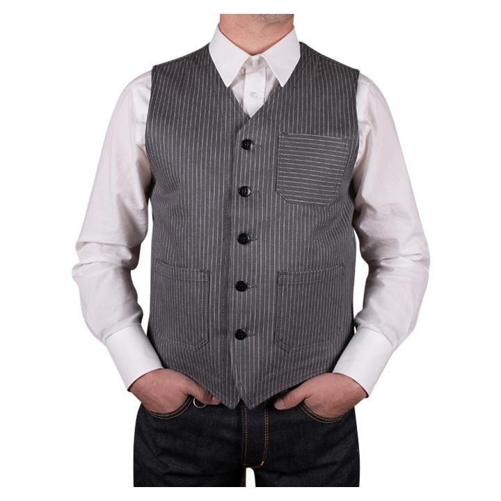 1937 Roamer Vest Selvage - Grey Wabash - L'Atelier 