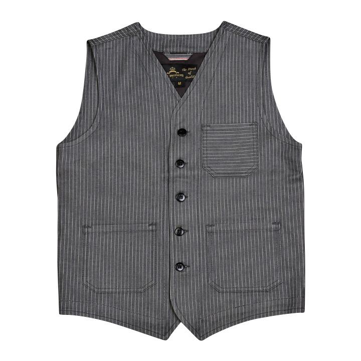 1937 Roamer Vest Selvage - Grey Wabash - L'Atelier 