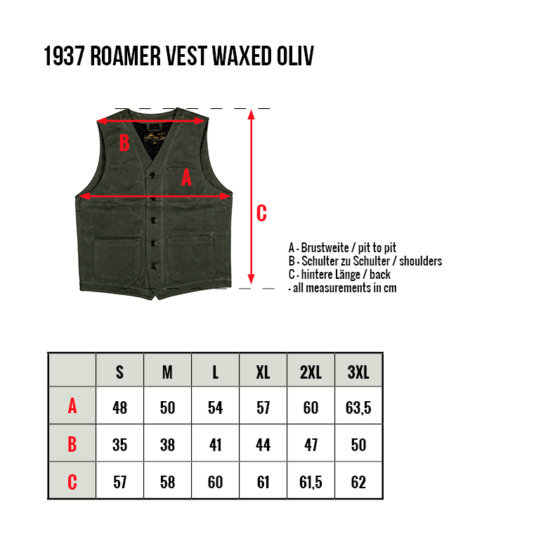 1937 Roamer Vest Cotton Waxed - Olive - L'Atelier 