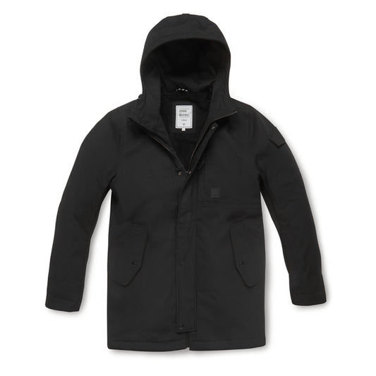 Canvas Pile Lined Parka 25138  - Black