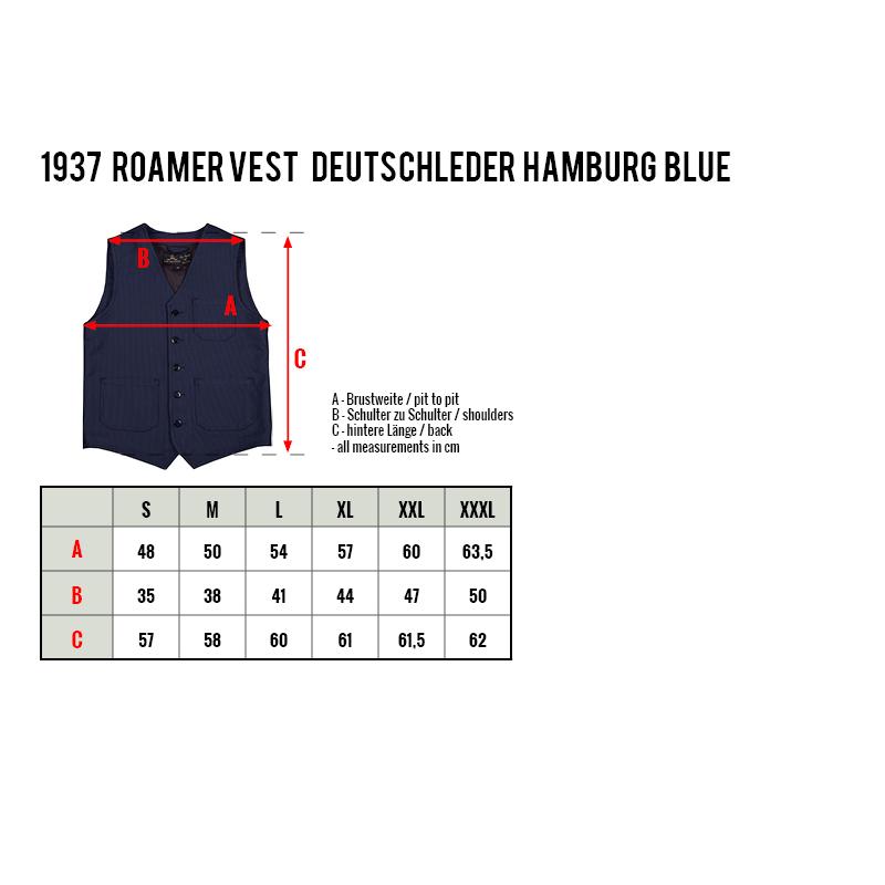 1937 Roamer Vest Deutschleder - Hamburg Blue - L'Atelier 