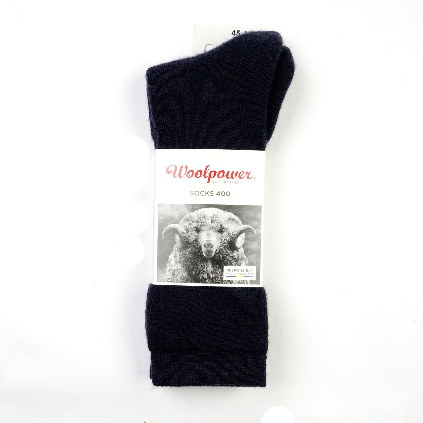 woolpower 400 merino sock navy
