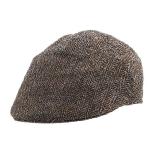 Schiebermütze Harris Tweed - Oliv