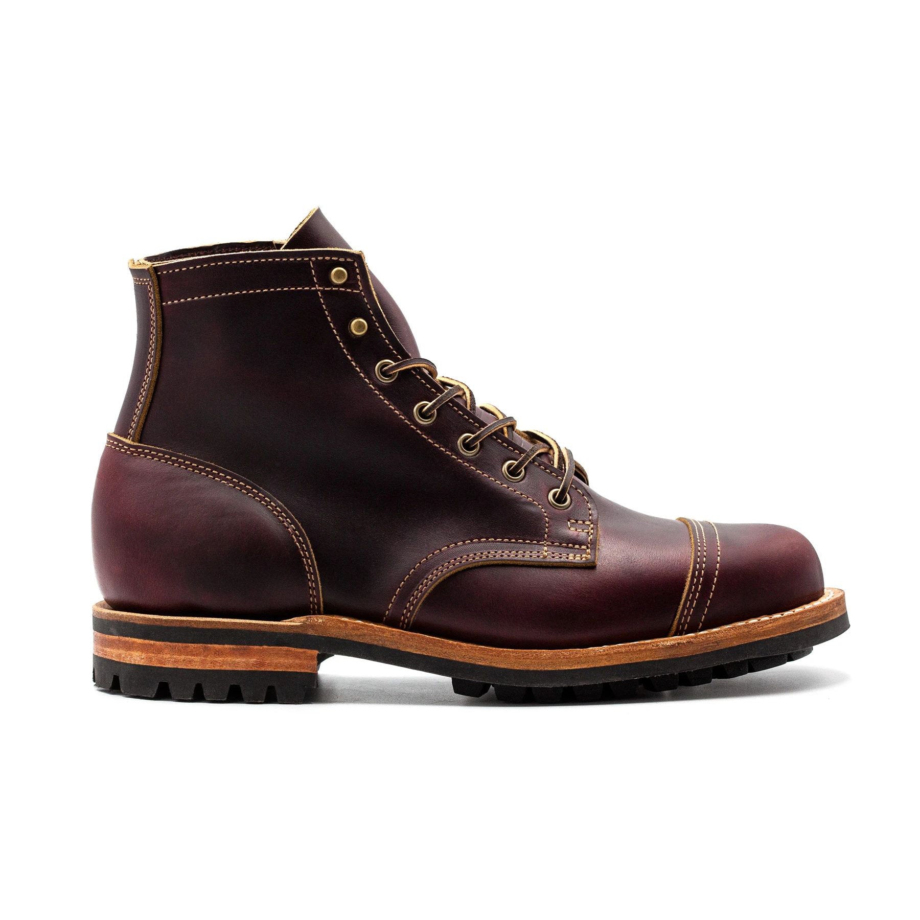 truman boot oxblood double shot side view