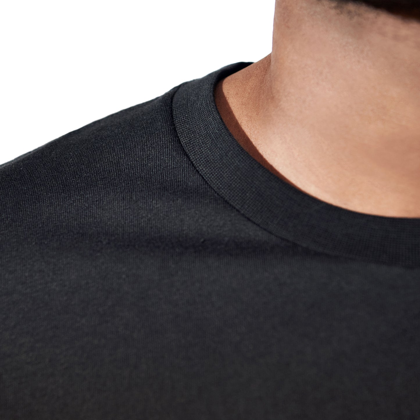 Basic Heavyweight Crew Neck T-Shirt - Black