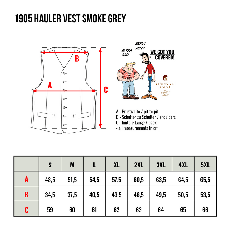 1905 Hauler Vest Linen - Smoke Grey