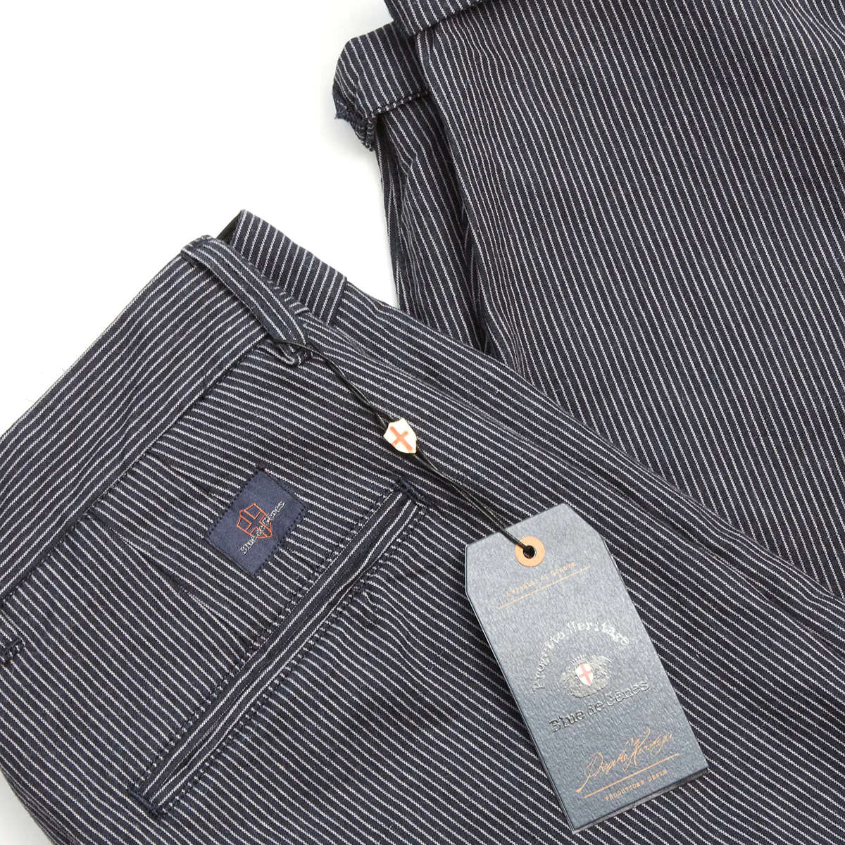 Blue De Genes Bravuomo Pallone Chino Navy Pin details