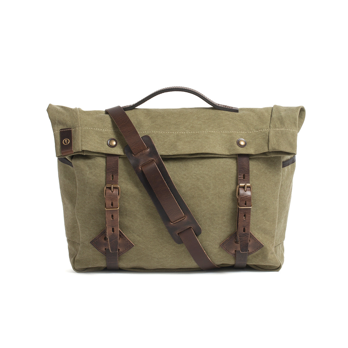 Bleu de Chauffe Gaston tool bag khaki jeep frontview