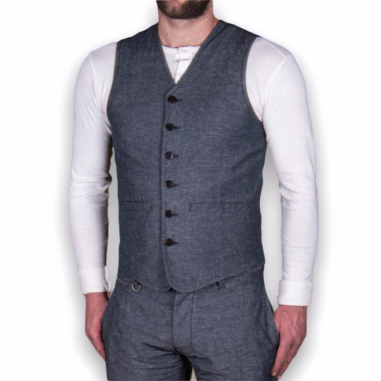 1905 Hauler Vest Linen - Smoke Grey