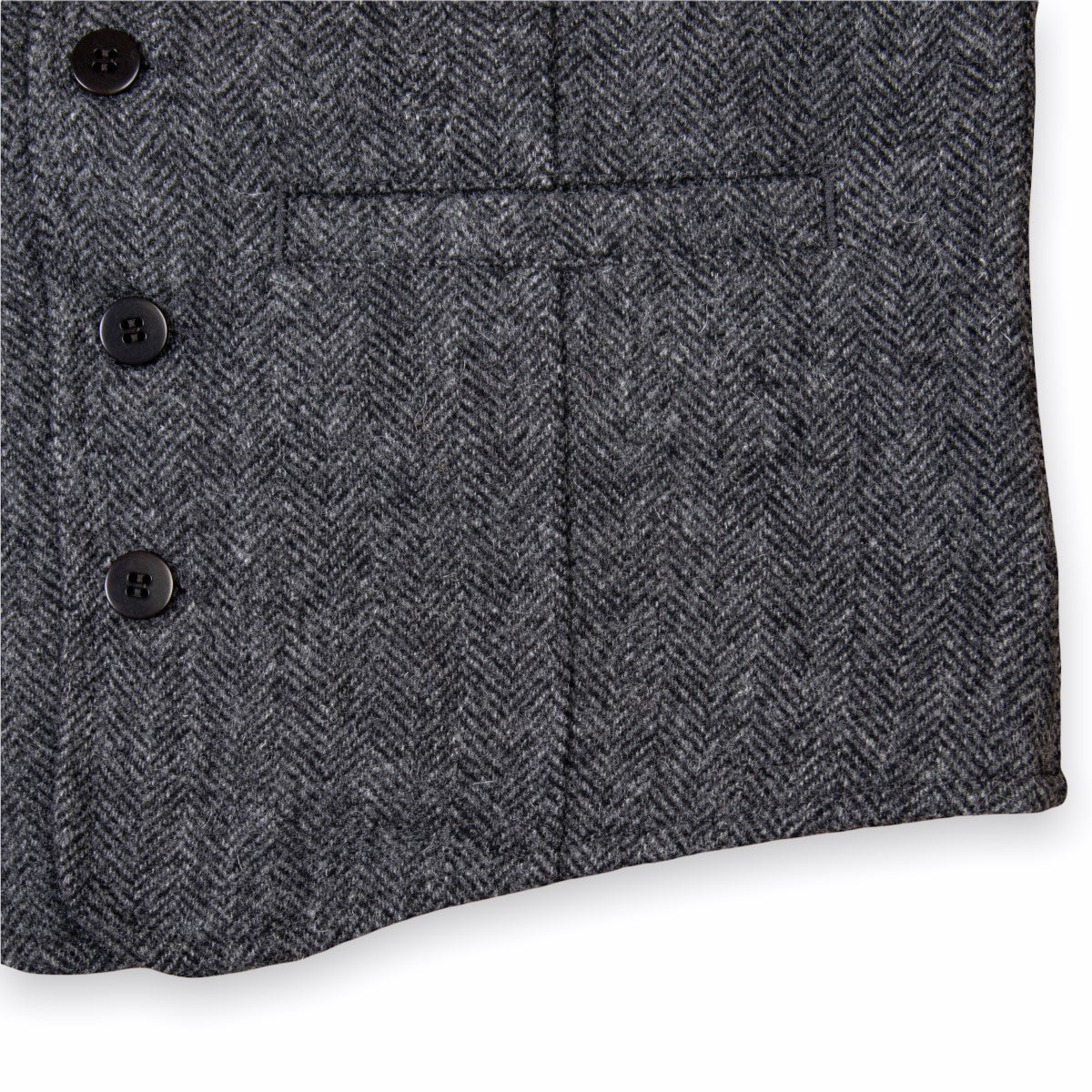 1905 hauler vest wool grey detail