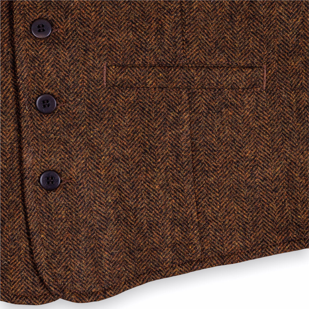 1905 hauler vest wool rust detail