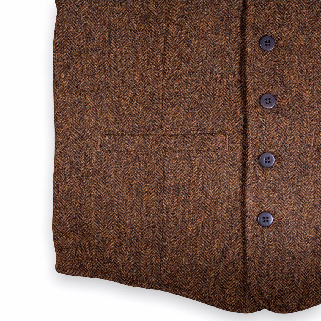 1905 hauler vest wool rust detail