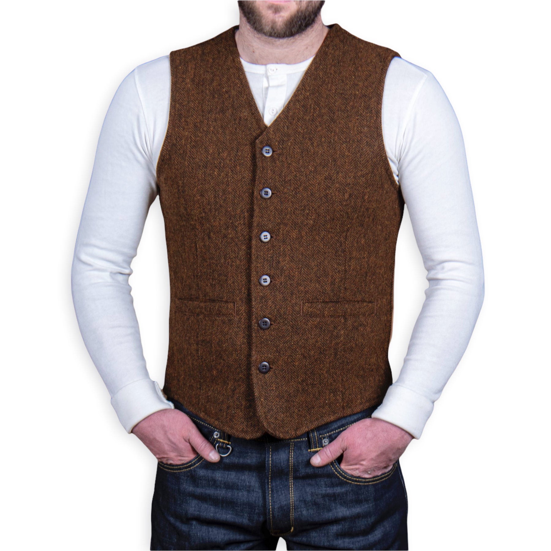 1905 hauler vest wool rust
