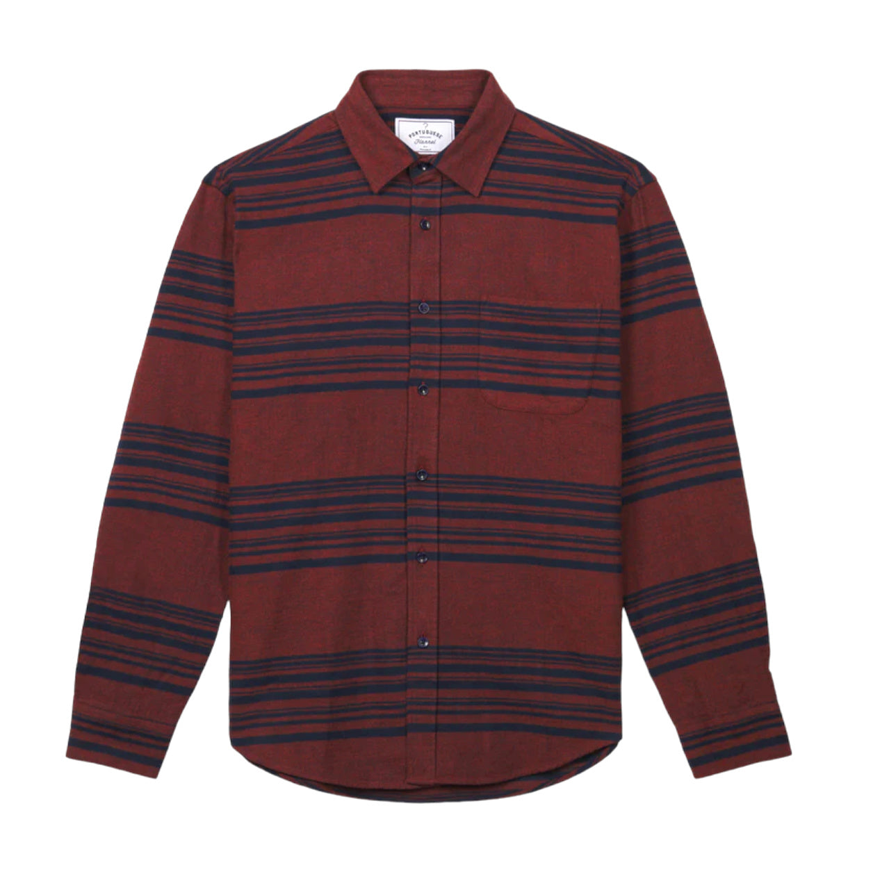 Portuguese Flannel Labrosa Raw Cotton Shirt - Bordeaux