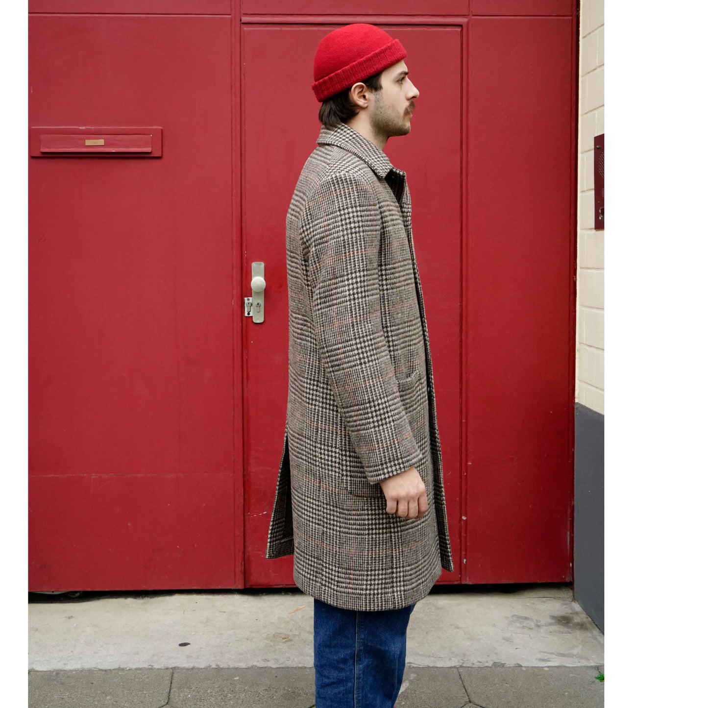 Double Check Wool Coat