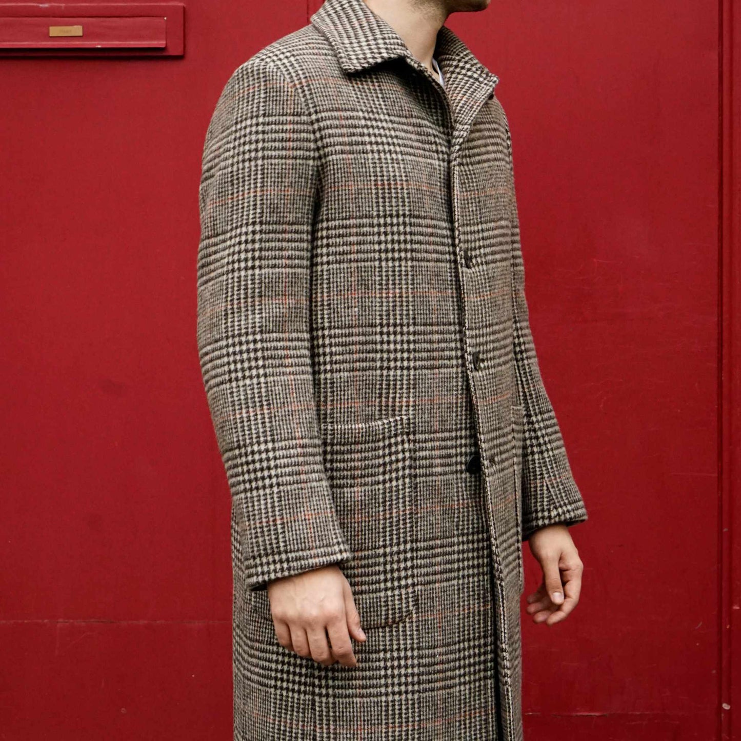 Double Check Wool Coat