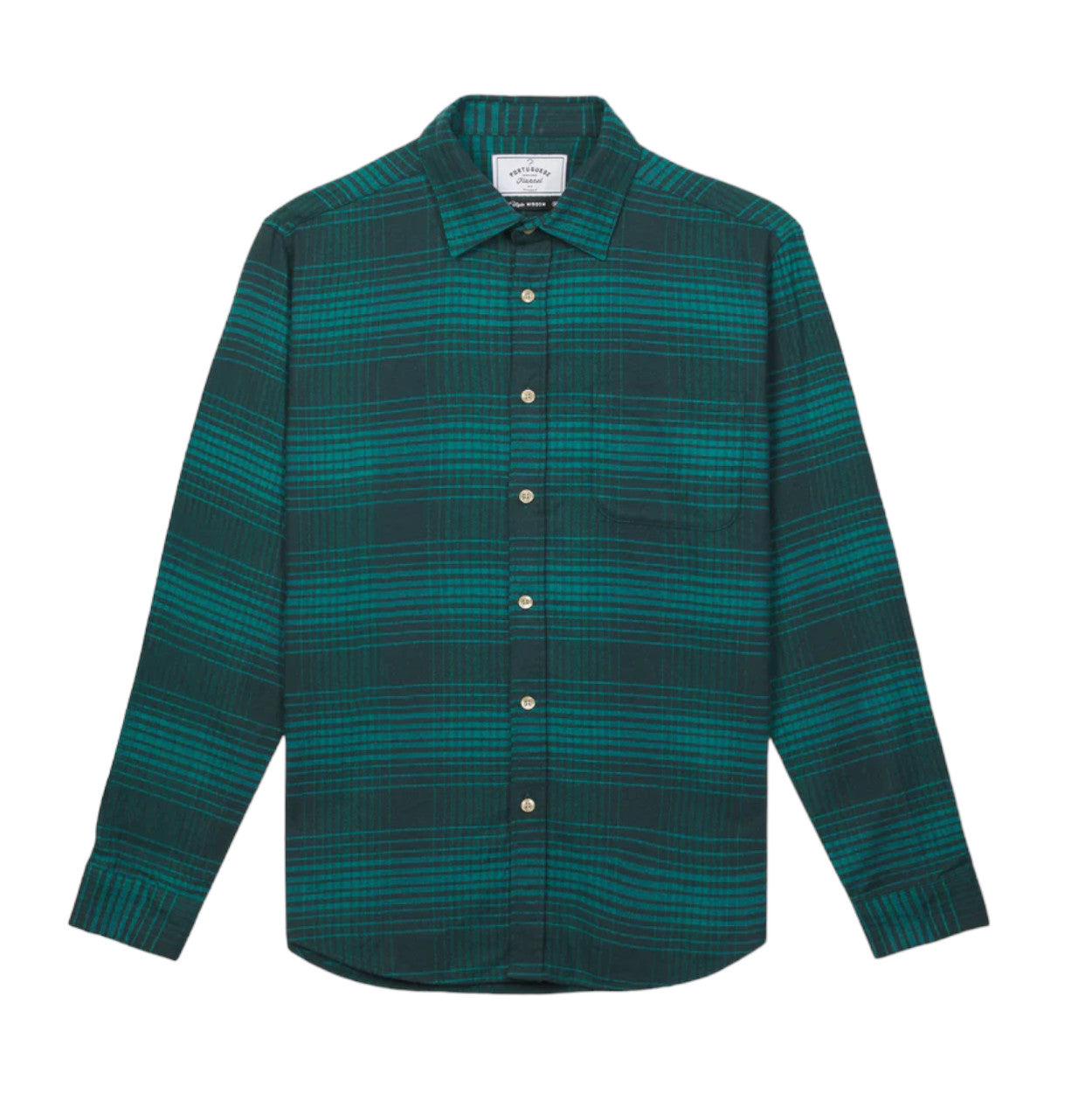 Portuguese Flannel Paralele Flannel Shirt - green