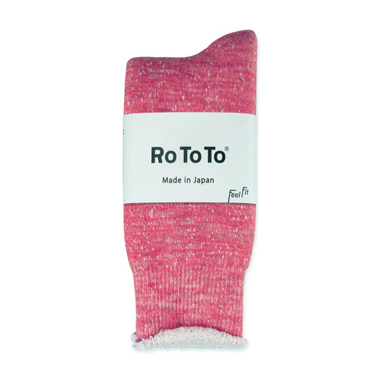 rototo double face merino sock red