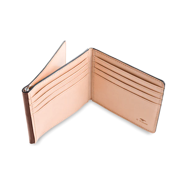 Tri-Fold Bill Clip Wallet - Braun